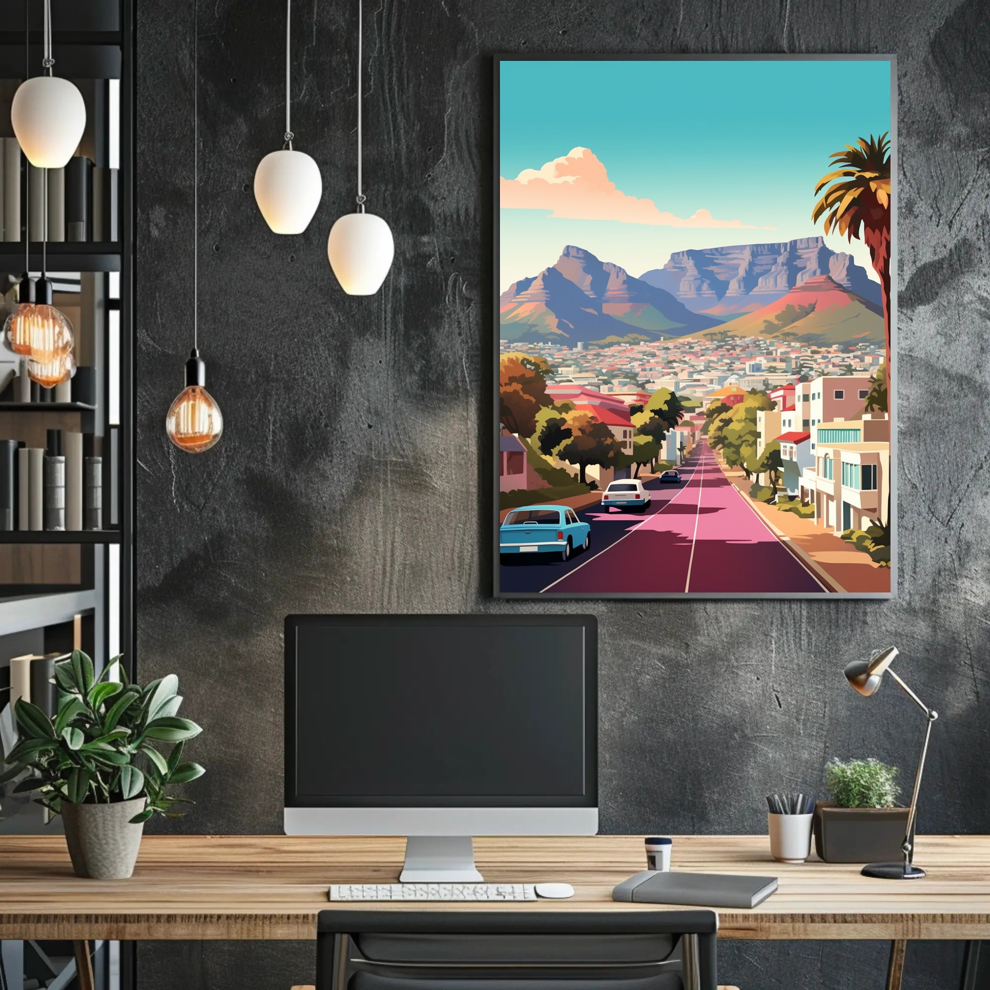Cape Town Cityscape Art Print: Urban or Cityscape Poster PosterGoat