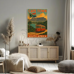 Cape Town Vintage Travel Adventure Poster PosterGoat