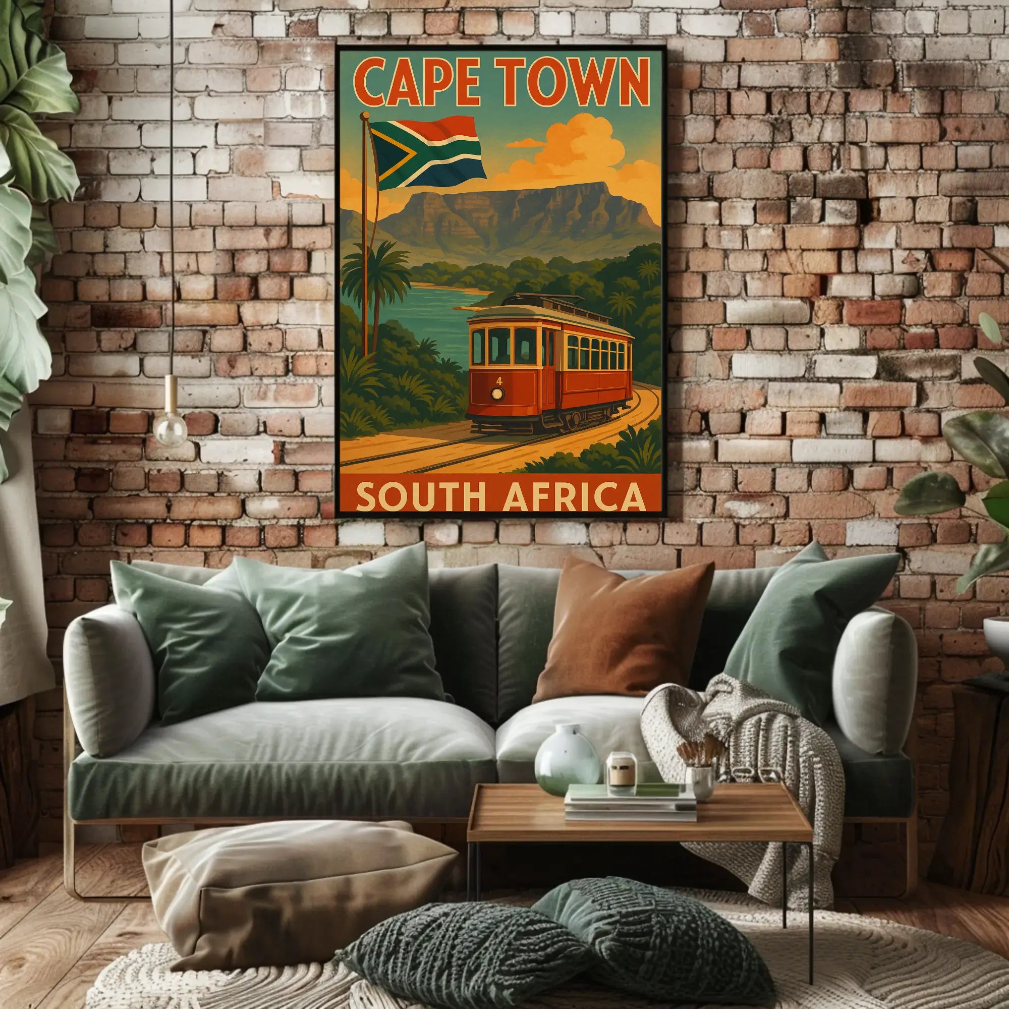 Cape Town Vintage Travel Adventure Poster PosterGoat