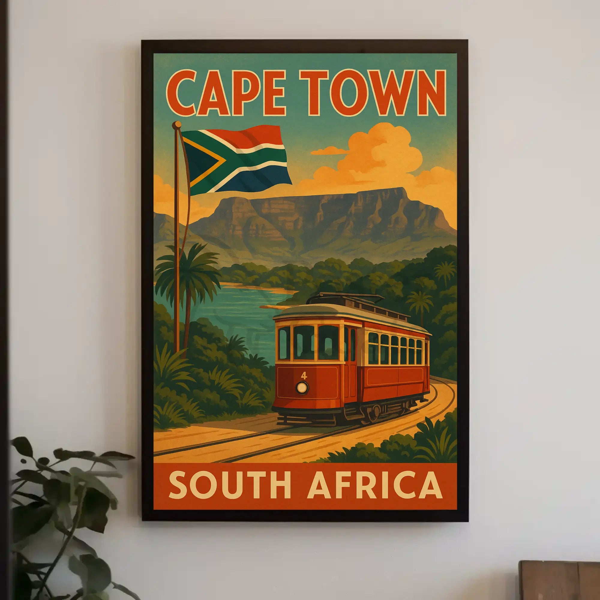 Cape Town Vintage Travel Adventure Poster PosterGoat