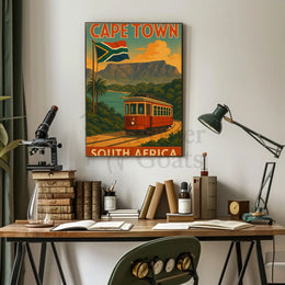 Cape Town Vintage Travel Adventure Poster PosterGoat