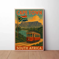 Cape Town Vintage Travel Adventure Poster PosterGoat
