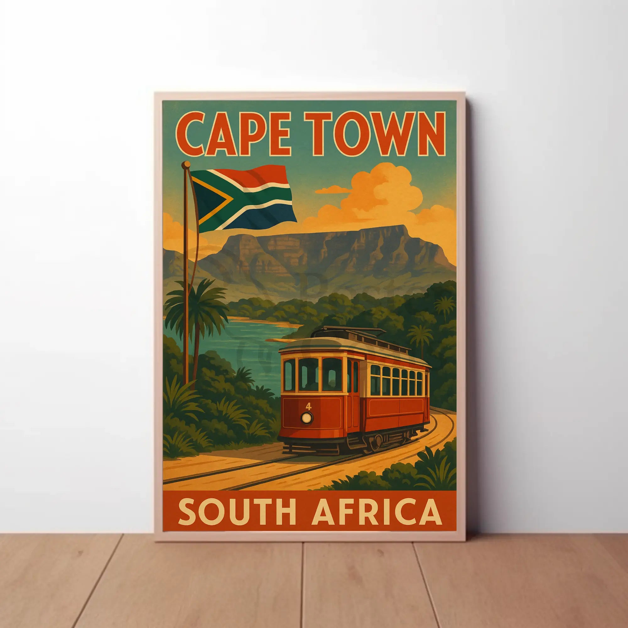 Cape Town Vintage Travel Adventure Poster PosterGoat