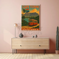Cape Town Vintage Travel Adventure Poster PosterGoat