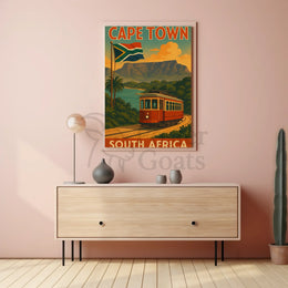 Cape Town Vintage Travel Adventure Poster PosterGoat