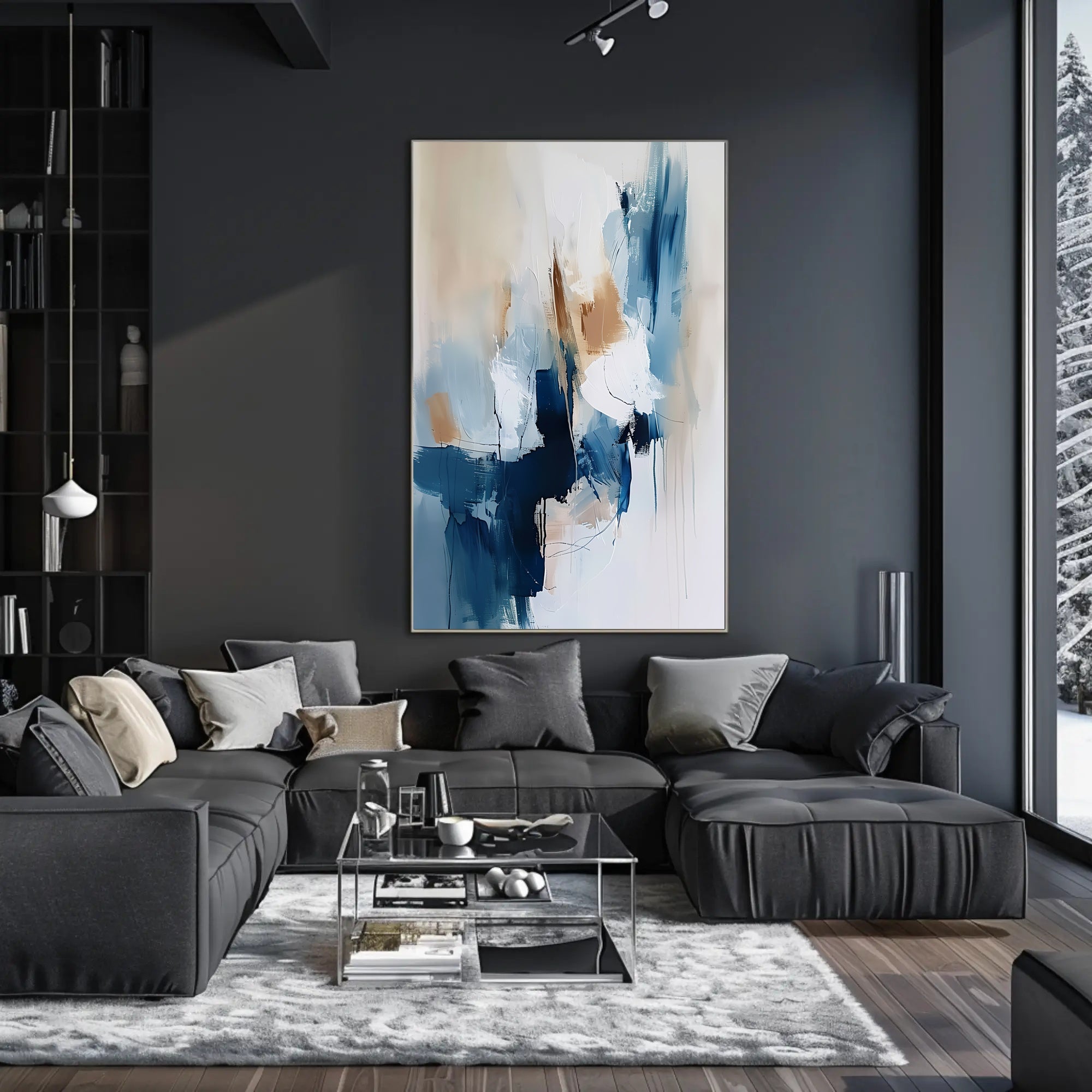 Captivating Depth Modern Abstract Art Poster PosterGoat