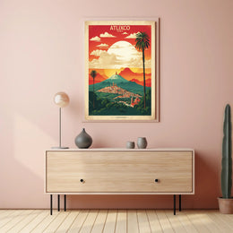 Captivating Mountain View of Atlixco Travel Poster PosterGoat