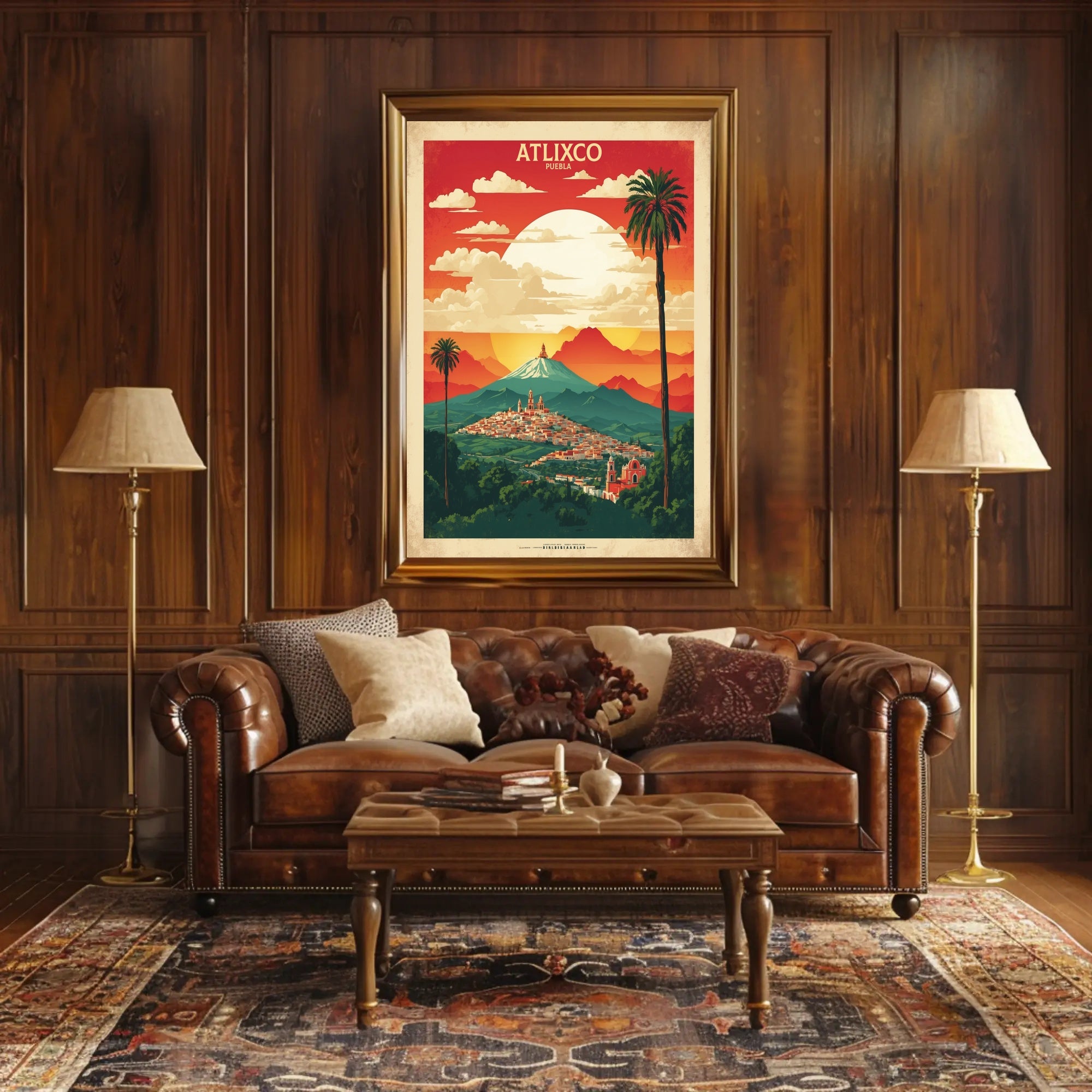 Captivating Mountain View of Atlixco Travel Poster PosterGoat