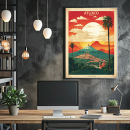 Captivating Mountain View of Atlixco Travel Poster PosterGoat
