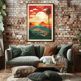 Captivating Mountain View of Atlixco Travel Poster PosterGoat