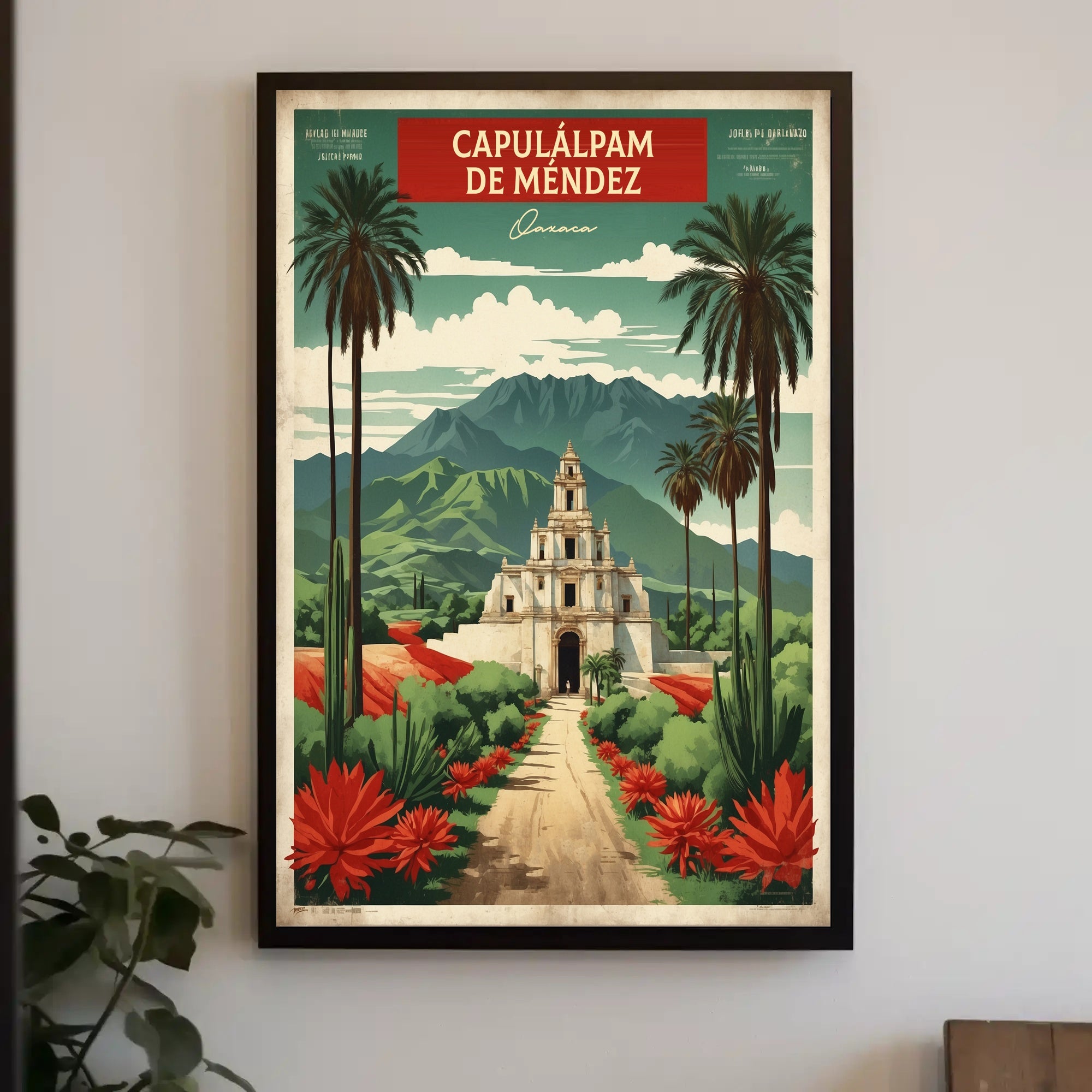Capulálpam de Méndez Vintage Travel Poster PosterGoat