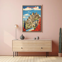 Carcassonne Medieval Fortress Travel Poster PosterGoat