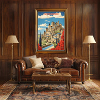 Carcassonne Medieval Fortress Travel Poster PosterGoat