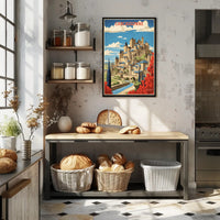 Carcassonne Medieval Fortress Travel Poster PosterGoat