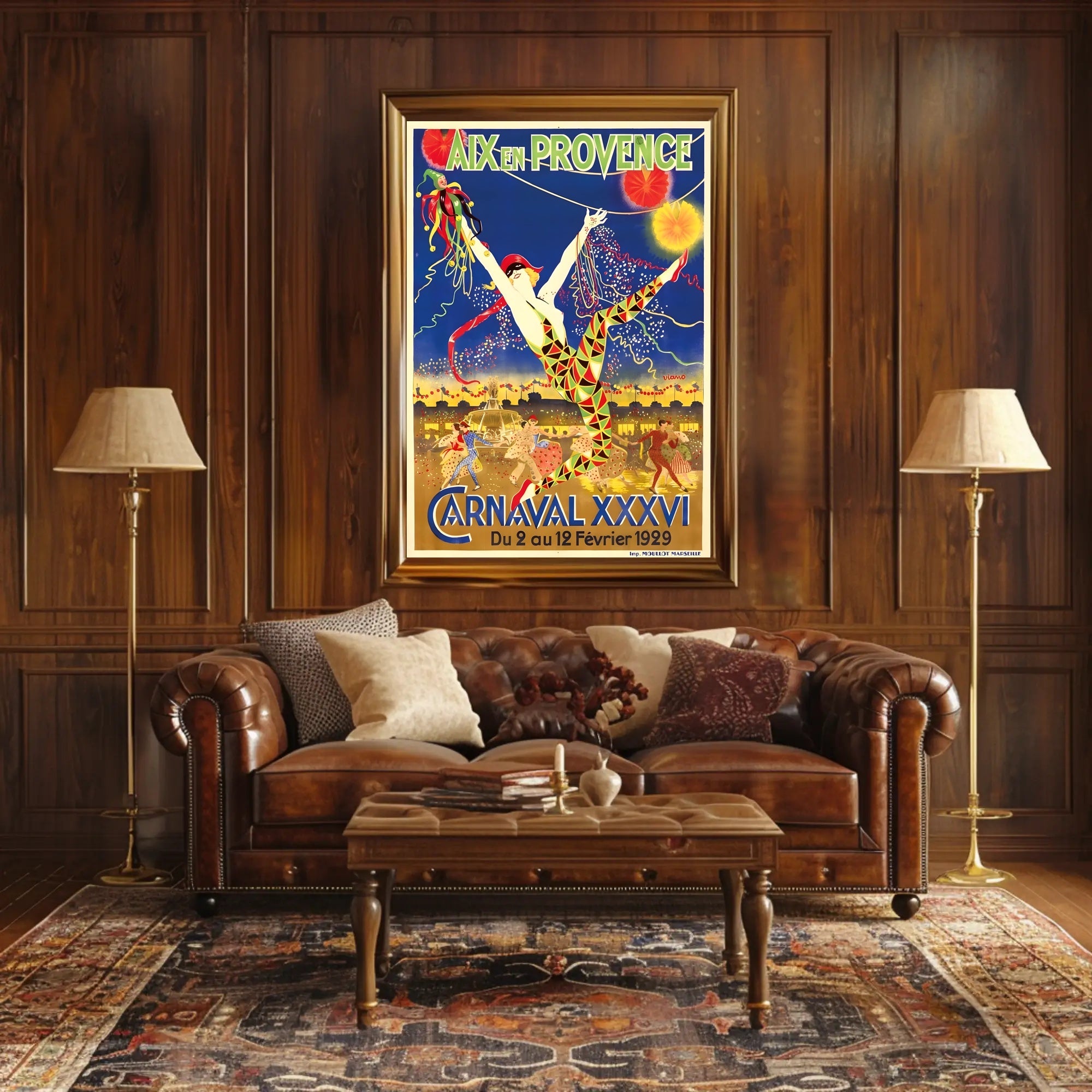 Carnaval XXXVI Art Deco Carnival Poster PosterGoat
