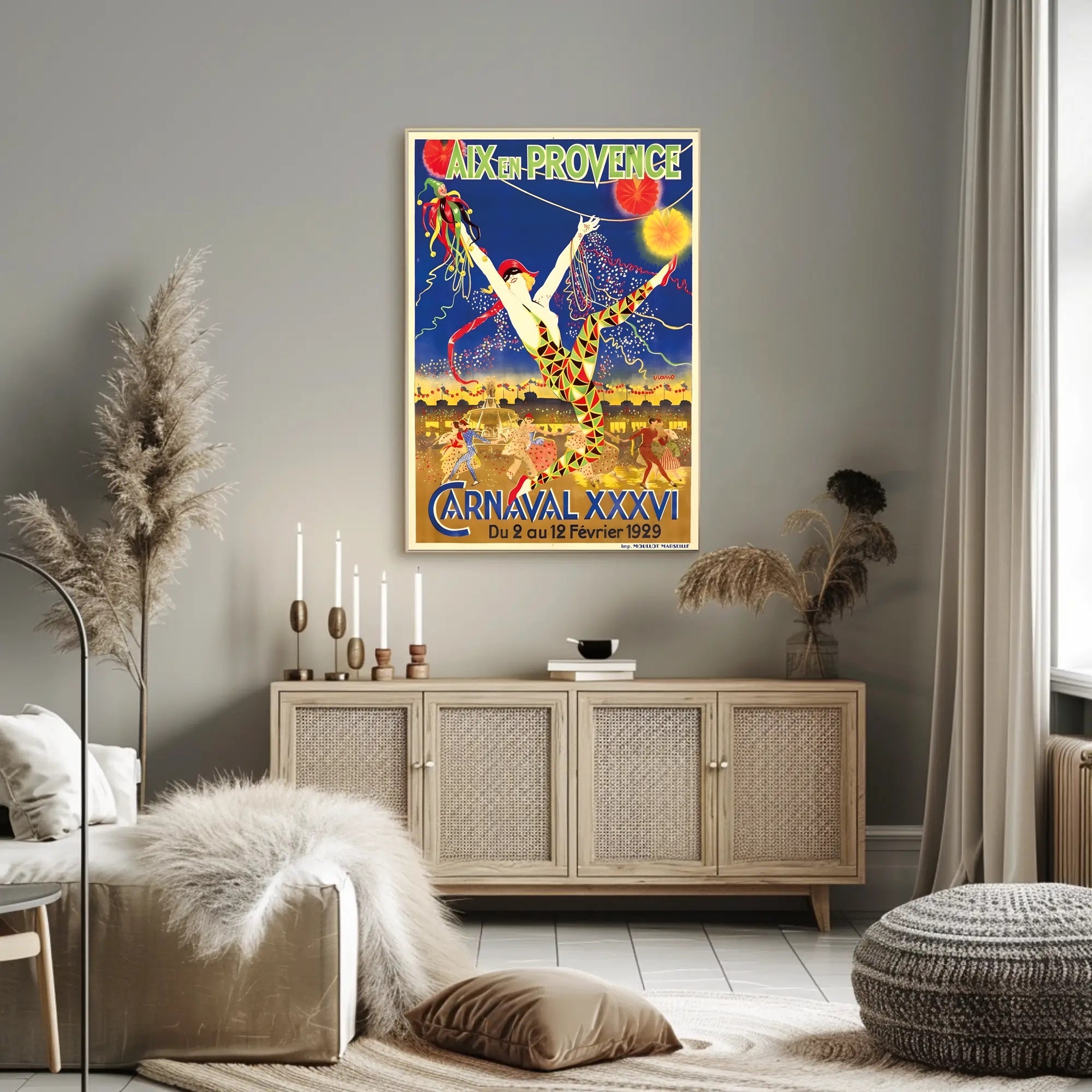 Carnaval XXXVI Art Deco Carnival Poster PosterGoat