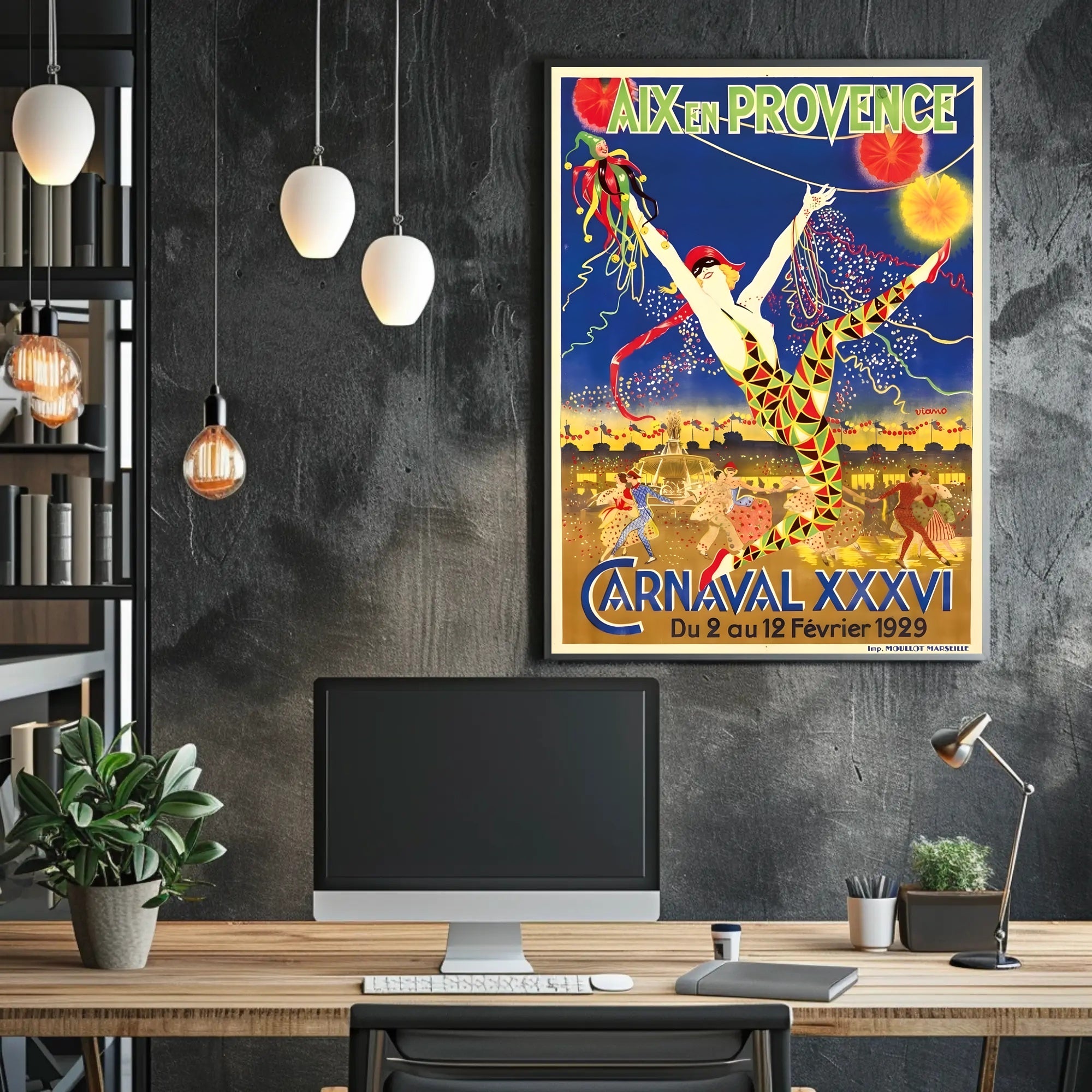 Carnaval XXXVI Art Deco Carnival Poster PosterGoat