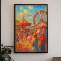 Carnival Amusement Park Vibes: Impressionist Artistic Poster PosterGoat