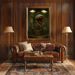 Carnivorous Plant Emerges Fiercely: Fantasy or Mythology Poster PosterGoat