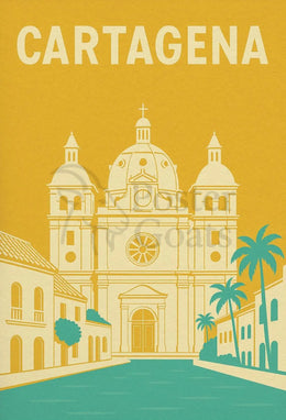 Cartagena Colonial Charm Travel Poster PosterGoat