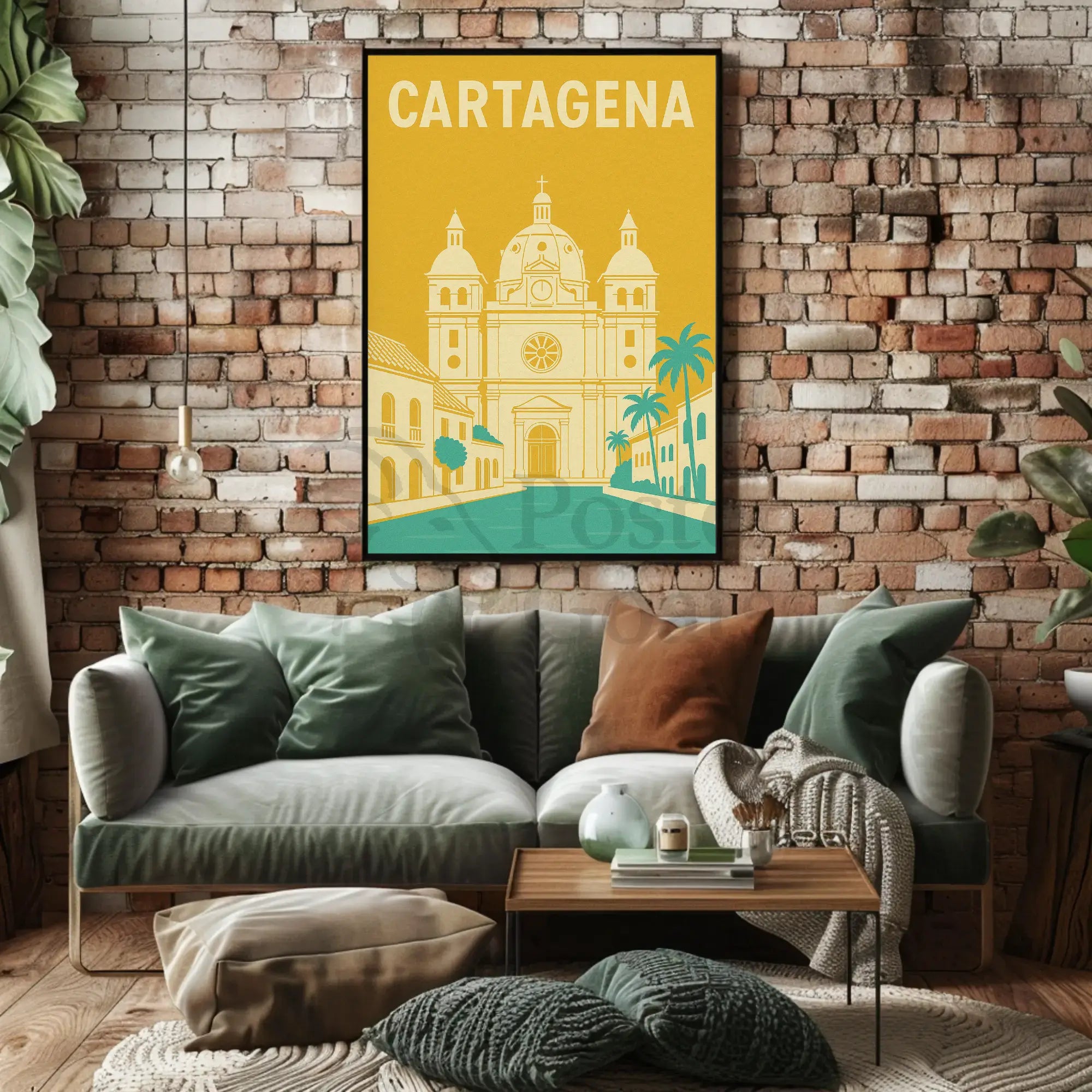 Cartagena Colonial Charm Travel Poster PosterGoat