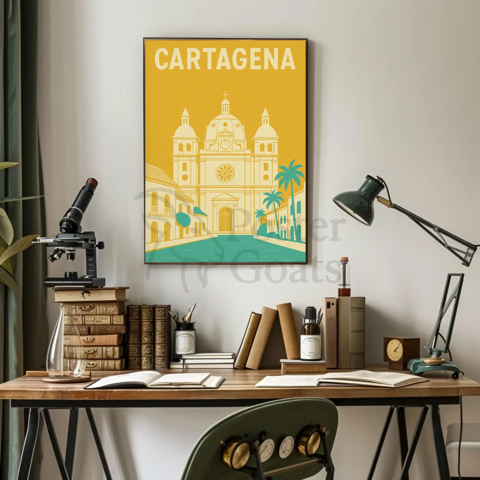 Cartagena Colonial Charm Travel Poster PosterGoat