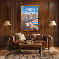 Casablanca Cityscape Panoramic View Travel Poster PosterGoat