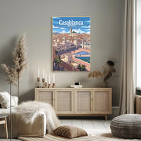 Casablanca Cityscape Panoramic View Travel Poster PosterGoat