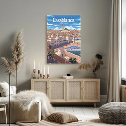 Casablanca Cityscape Panoramic View Travel Poster PosterGoat