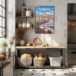 Casablanca Cityscape Panoramic View Travel Poster PosterGoat