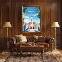 Casablanca Mosque Travel Poster PosterGoat