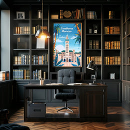 Casablanca Mosque Travel Poster PosterGoat