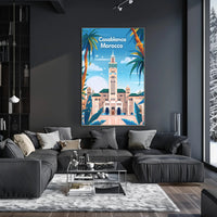 Casablanca Mosque Travel Poster PosterGoat