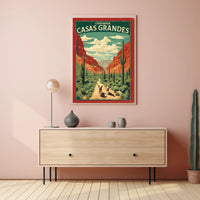 Casas Grandes Desert Adventure Travel Poster PosterGoat