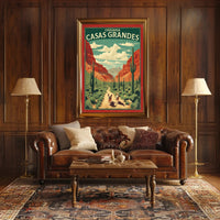 Casas Grandes Desert Adventure Travel Poster PosterGoat