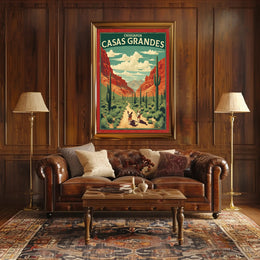 Casas Grandes Desert Adventure Travel Poster PosterGoat