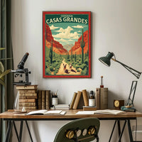 Casas Grandes Desert Adventure Travel Poster PosterGoat