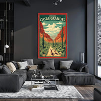 Casas Grandes Desert Adventure Travel Poster PosterGoat
