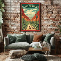 Casas Grandes Desert Adventure Travel Poster PosterGoat