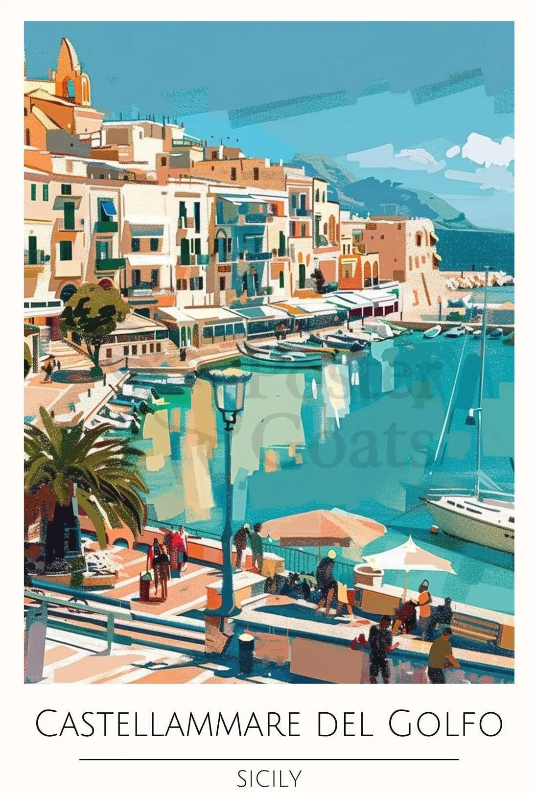 Castellammare del Golfo Vintage Travel Poster PosterGoat