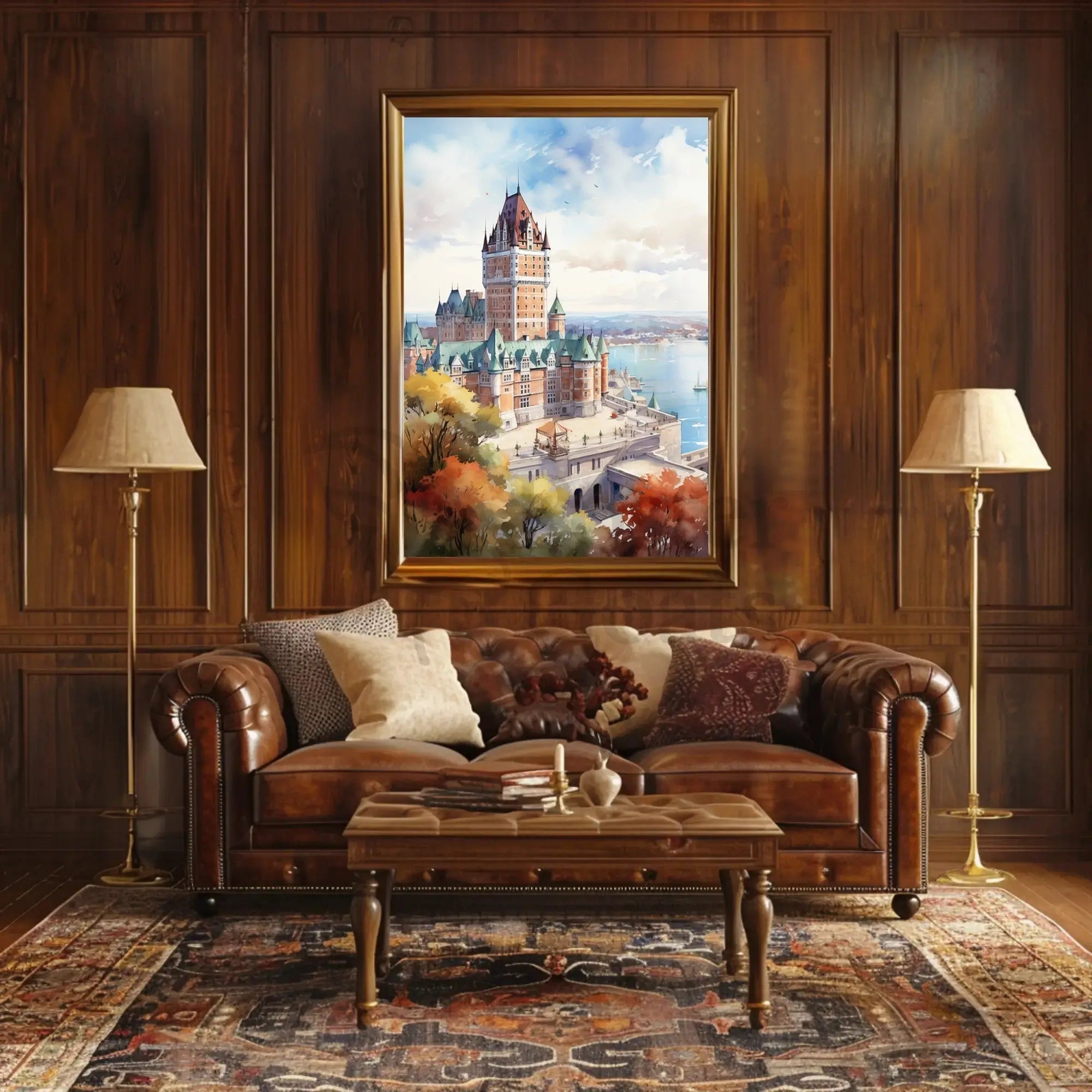 Castle in Autumn: Scenic Travel Poster PosterGoat