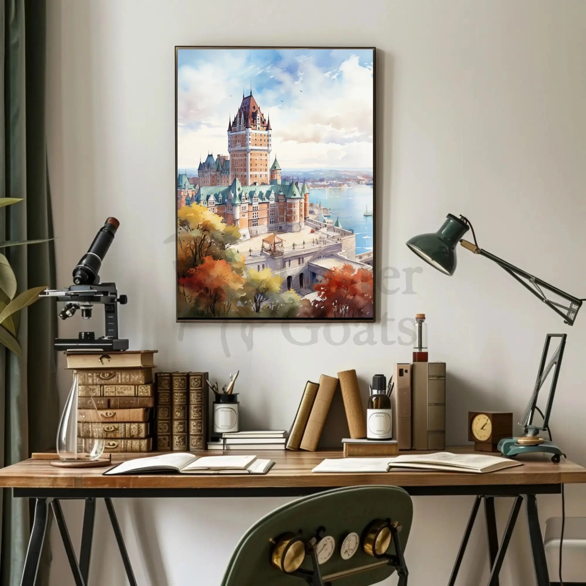 Castle in Autumn: Scenic Travel Poster PosterGoat