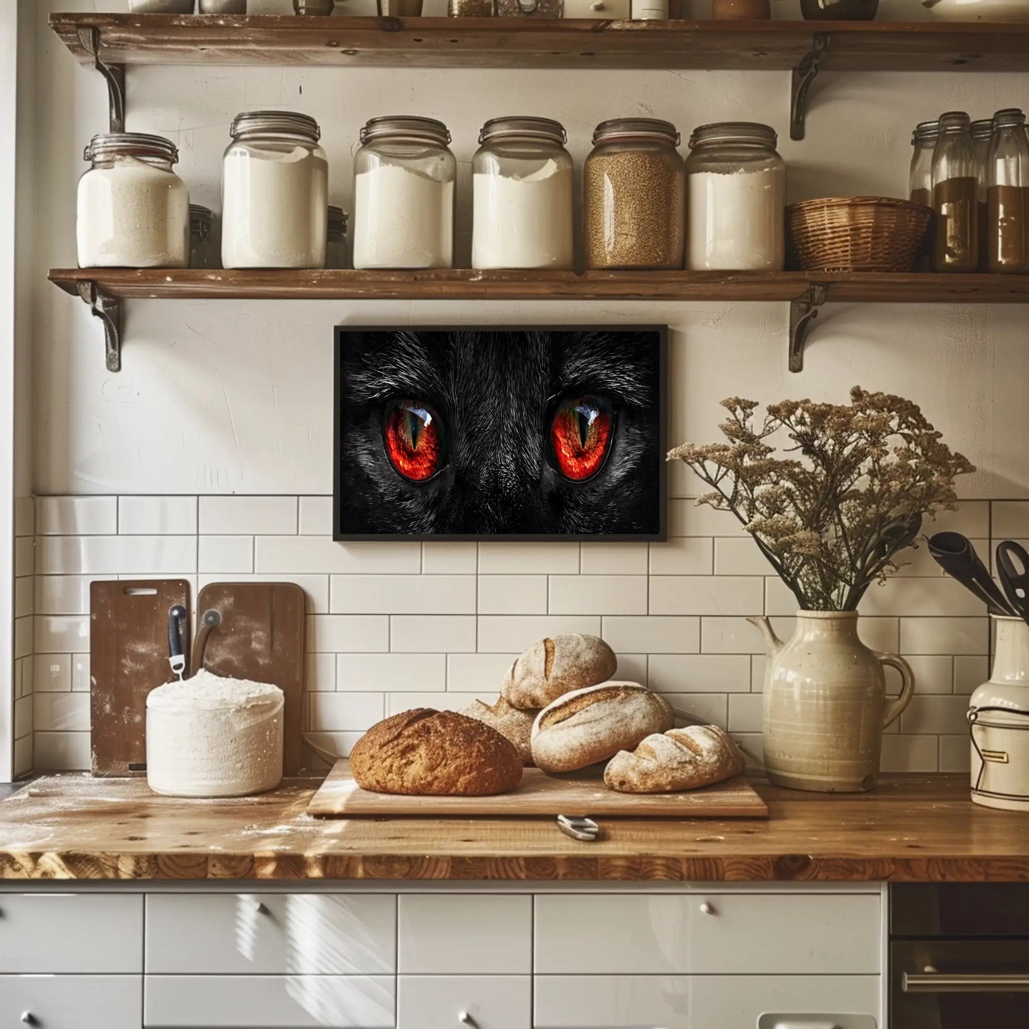 Cat Eyes Art Print, Animal Poster PosterGoat