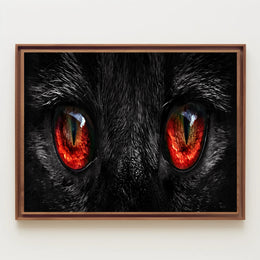 Cat Eyes Art Print, Animal Poster PosterGoat