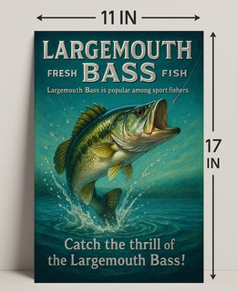 Catch the Thrill of the Largemouth Bass Poster PosterGoat