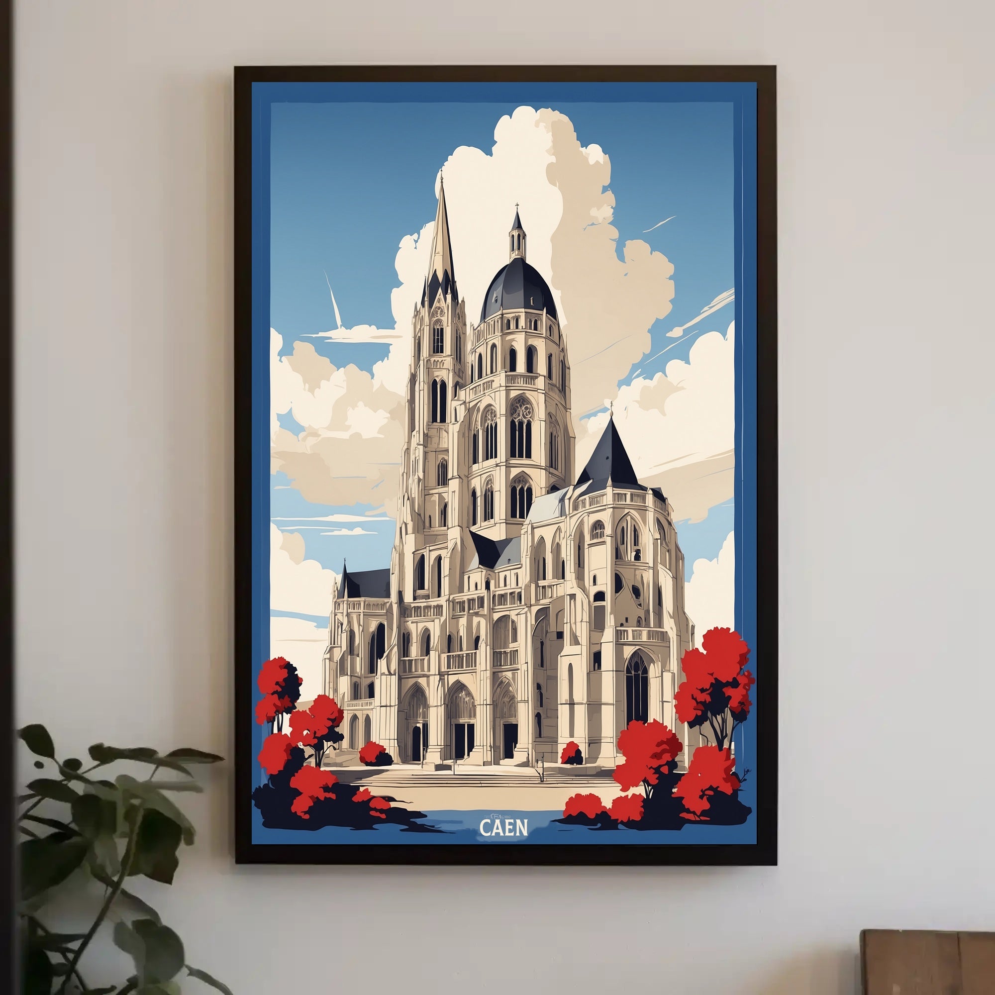 Cathedral Skyline with Bold Colors Urban or Cityscape Poster PosterGoat