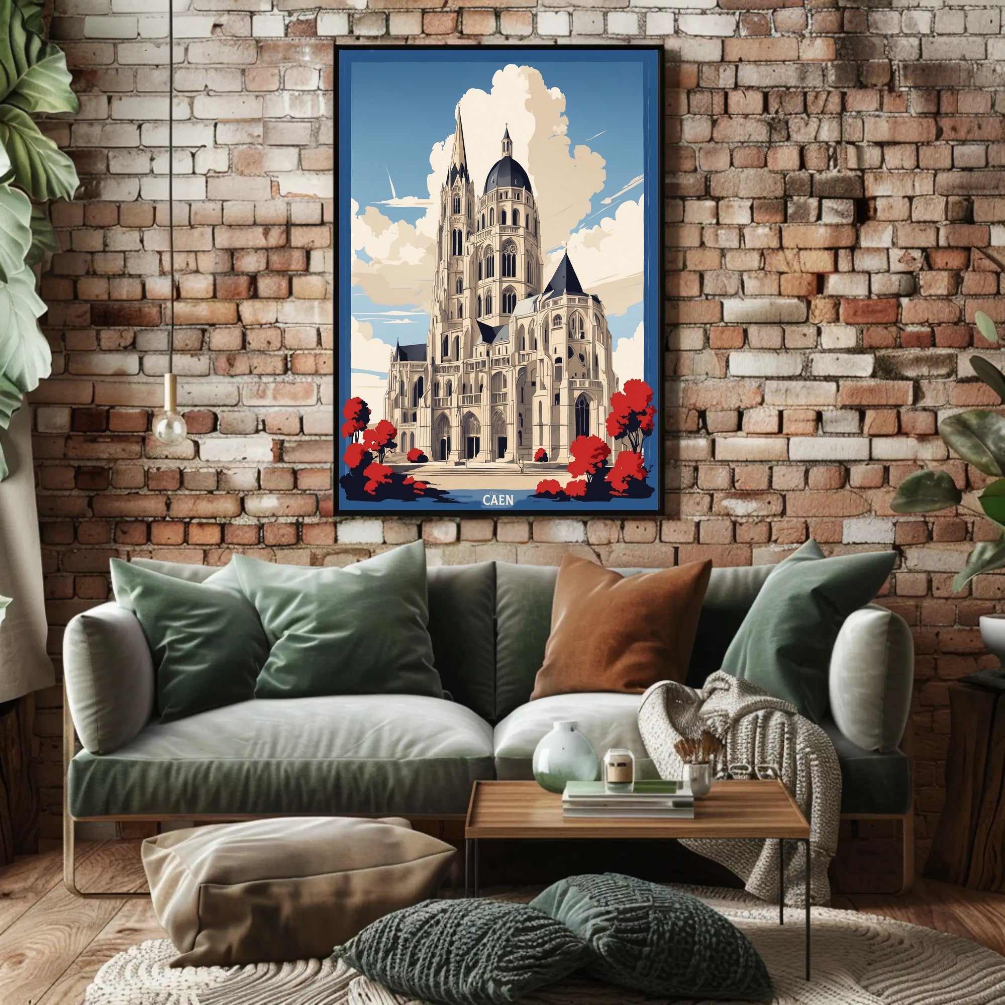 Cathedral Skyline with Bold Colors Urban or Cityscape Poster PosterGoat