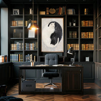 Cats Yin Yang Balance Art Abstract Poster PosterGoat
