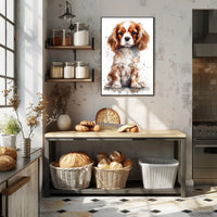 Cavalier King Charles Puppy Watercolor Art Dog Breed Poster PosterGoat