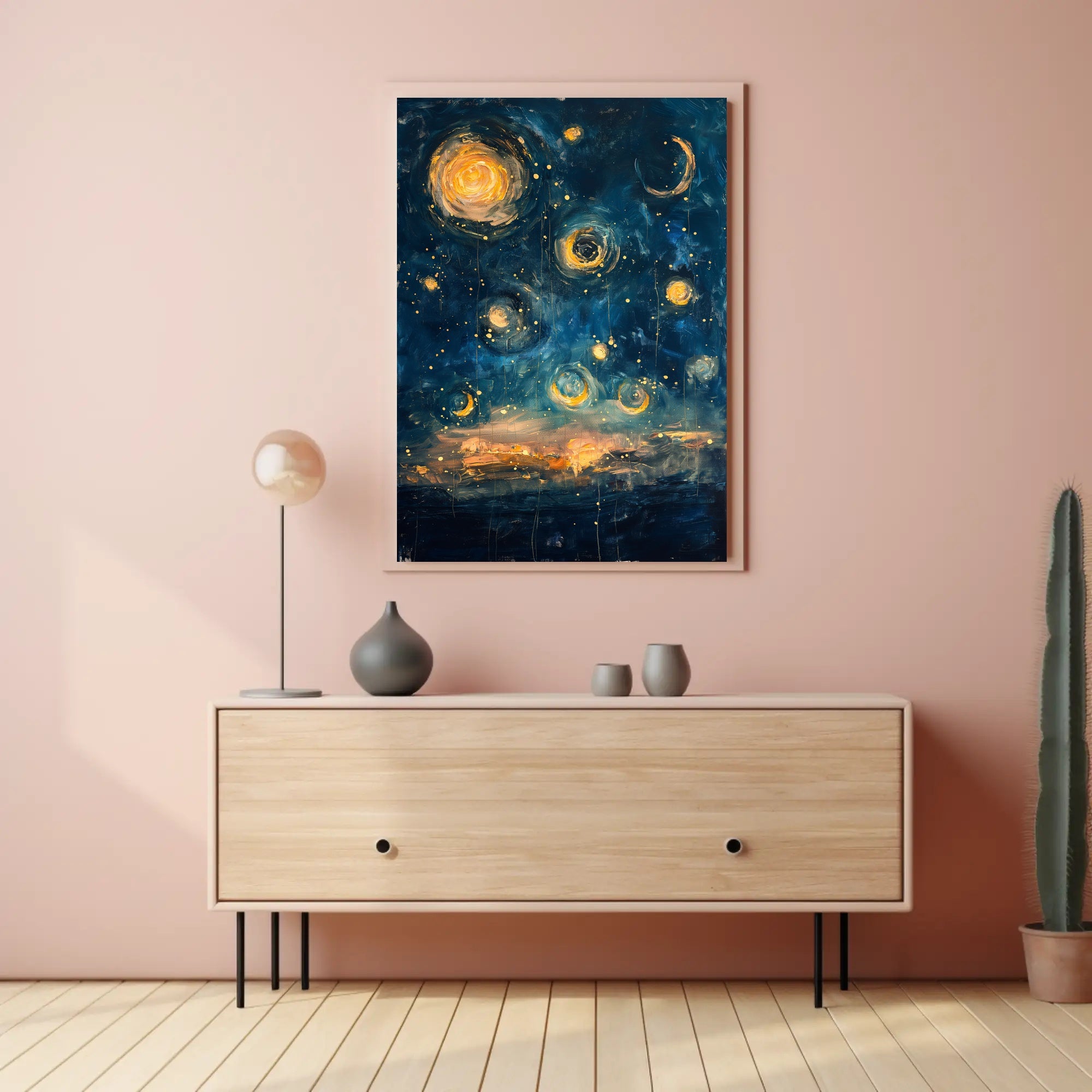 Celestial Dreams: Abstract Artistic Poster PosterGoat